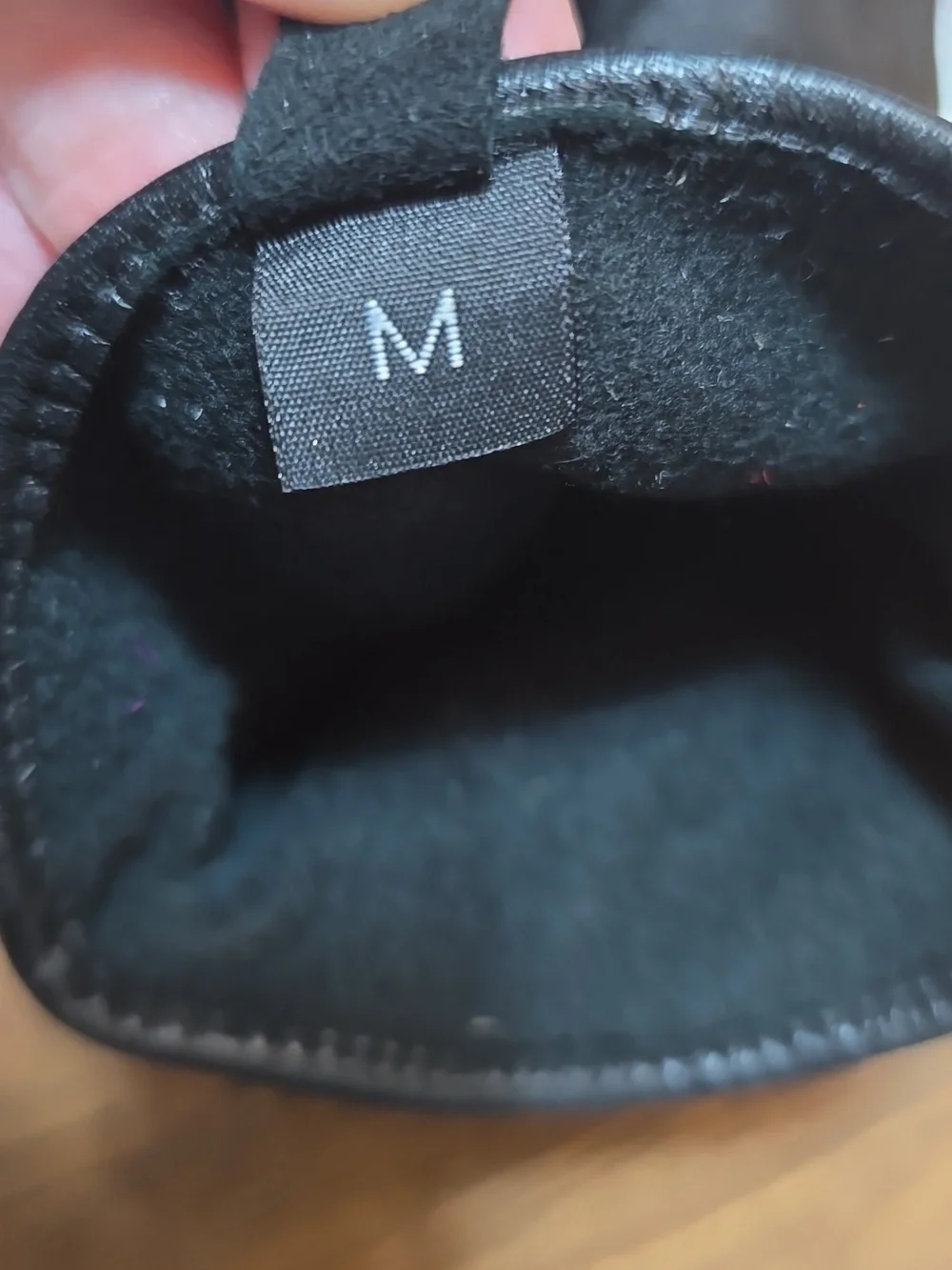 Michael Kors Black Leather MK Logo Strap Gloves